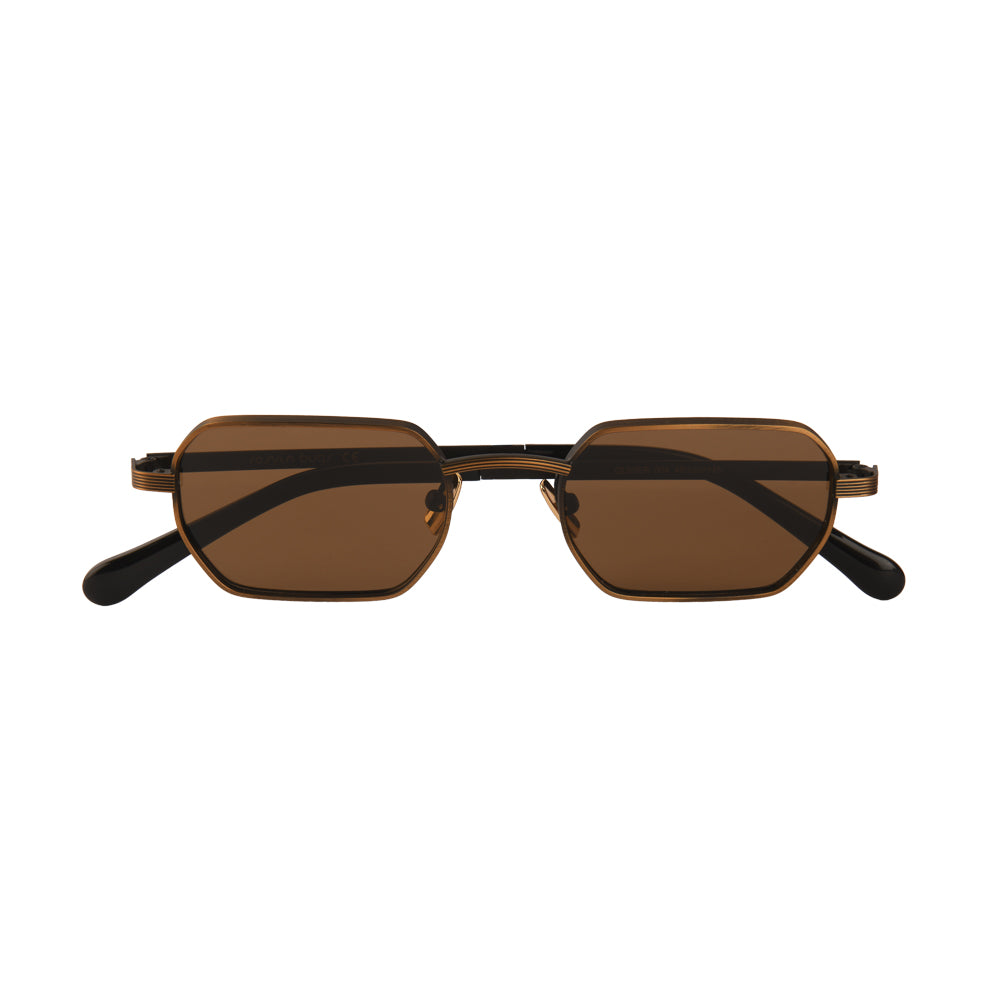 RAJEEV SIDDHARTHA WEARING OLIVIER SUN IN ANTIQUE GOLD/BROWN