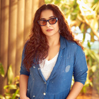 VIDYA BALAN WEARING PAULA SUN IN TURQUOISE/LIGHT BROWN