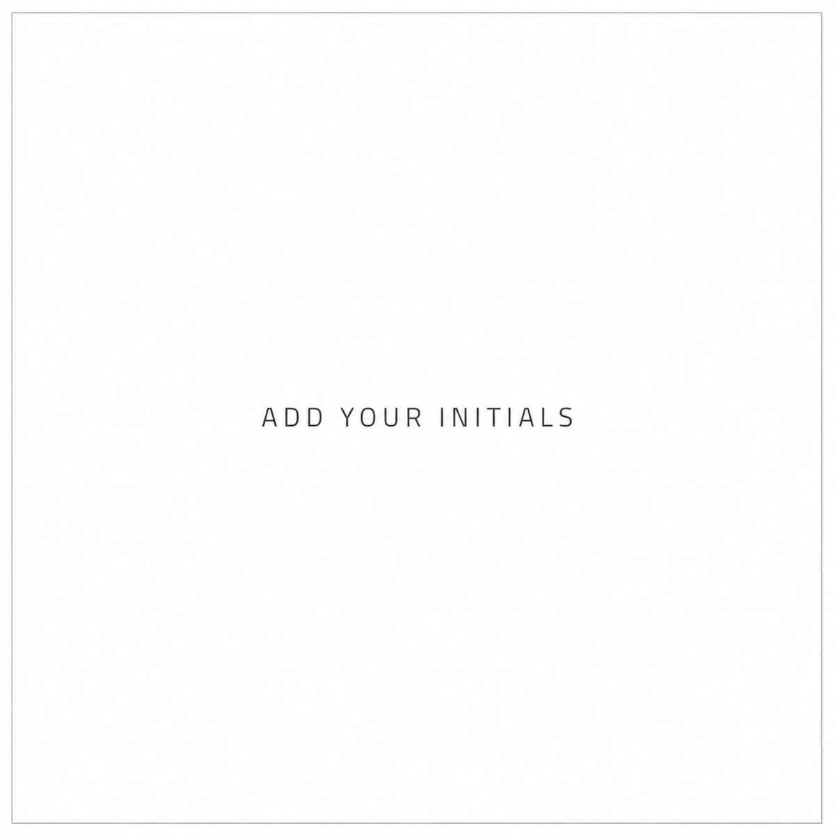 Add Your Initials