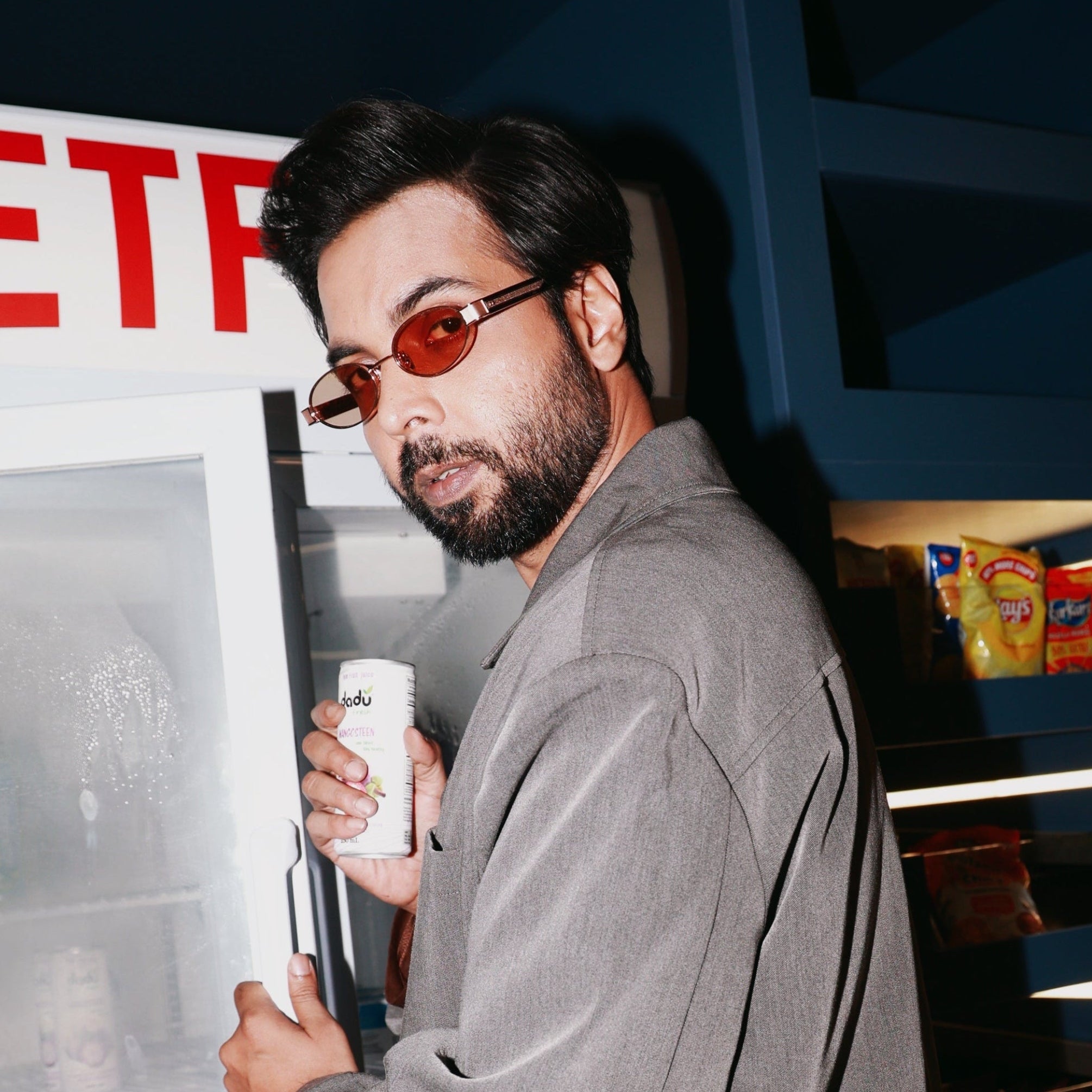 ABHISHEK BANERJEE WEARING ANGELLICA SUN IN ROSE GOLD/ LIGHT BROWN