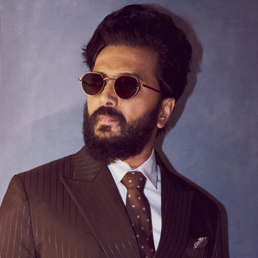 RITIESH  DESHMUKH WEARING VICTOIRE SUN IN ANTIQUE GOLD/ BROWN