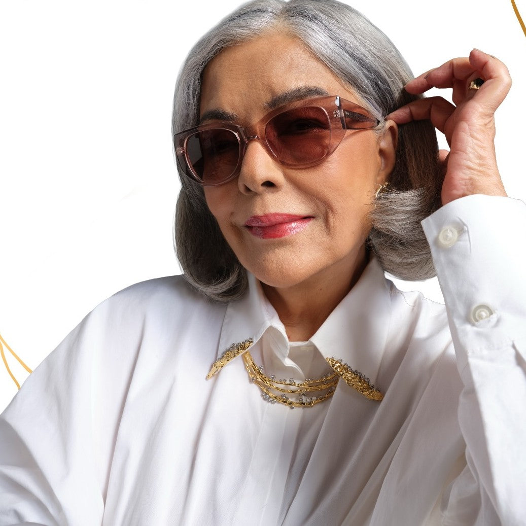 ZEENAT AMAN WEARING NATALIE SUN IN CRYSTAL PINK/ BROWN GRADIENT