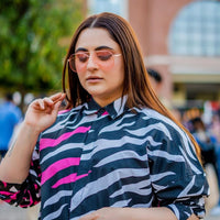 SHEREEN WEARING GEORGE SUN IN ROSE GOLD/ PINK