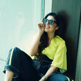 ANAITA SHROFF ADAJANIA WEARING TOKIO SUN IN TORTOISE-BROWN